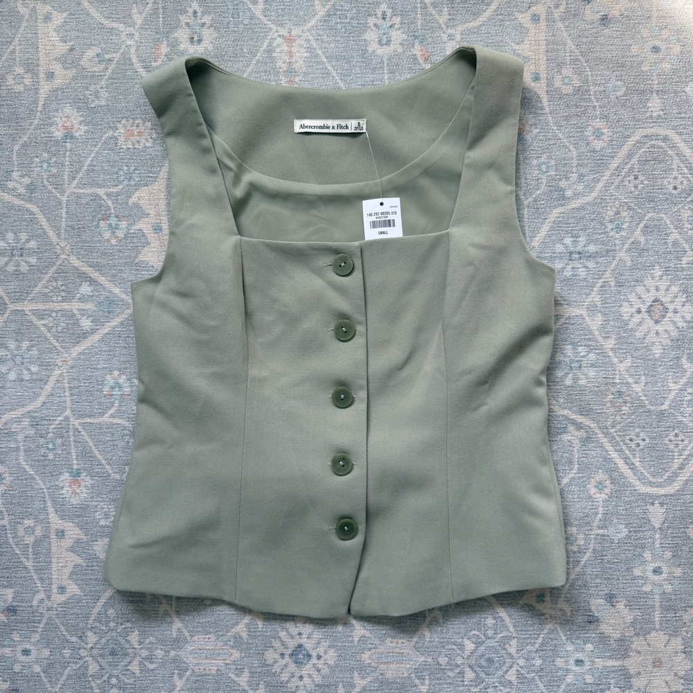 Abercrombie Green Vest Top